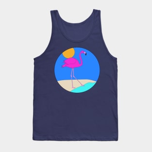 Pink Flamingo Testing the Waters Tank Top